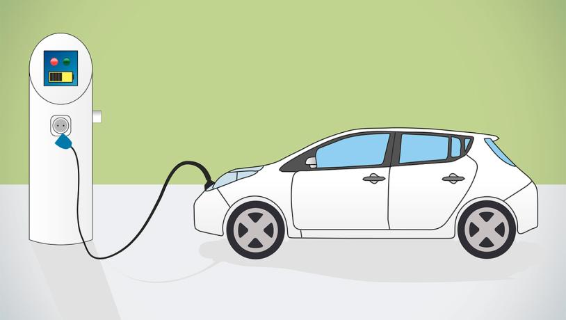 Zeichnung von elektrischen Ladestationen