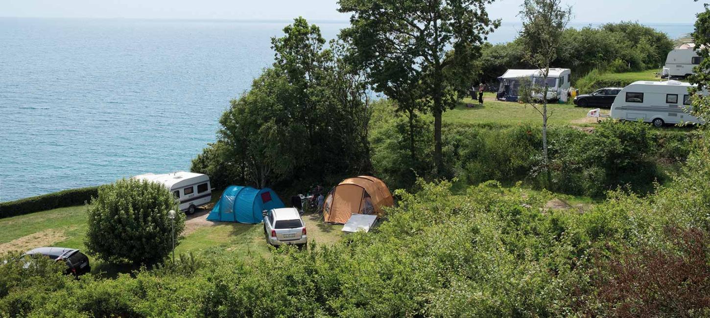 Campingplatz auf Djursland am Meer