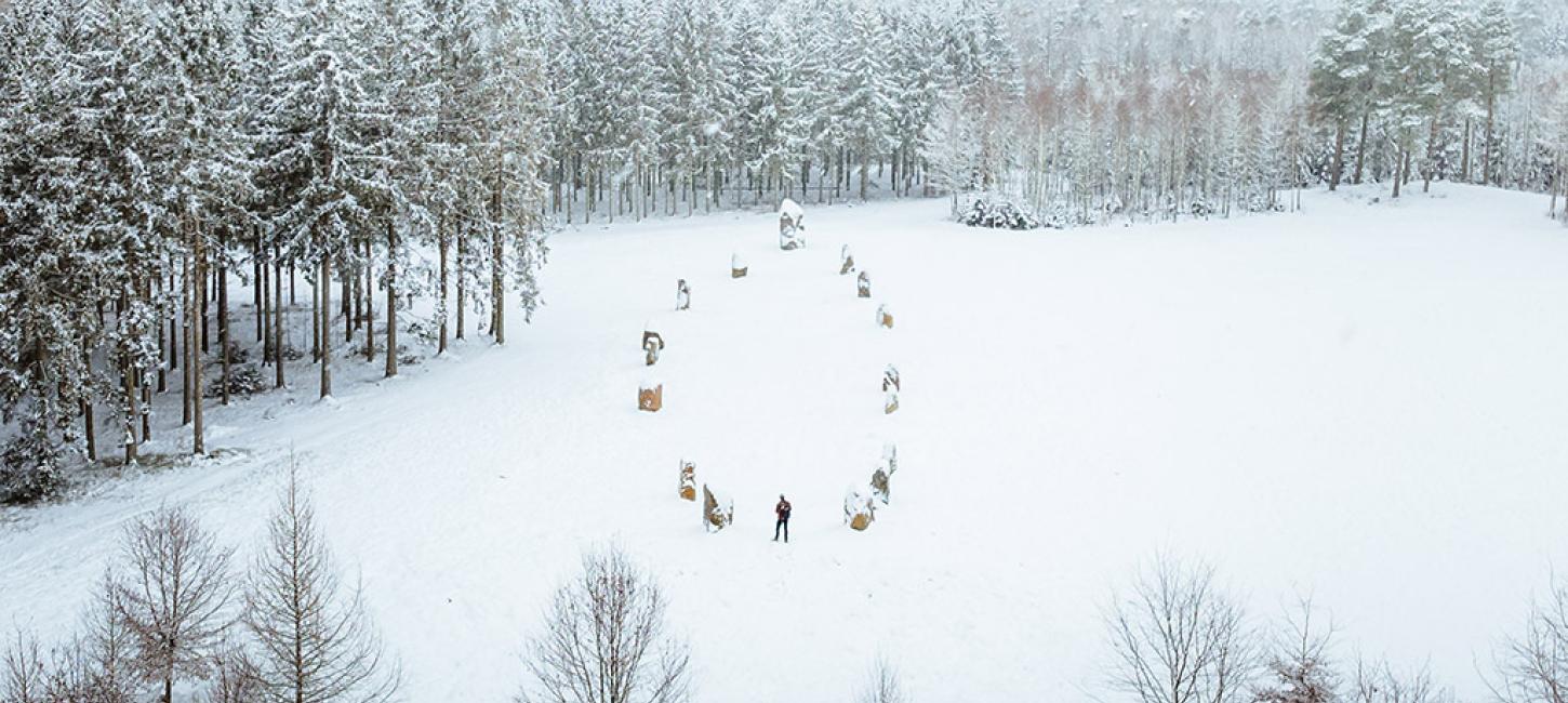 Høj Stene i Favrskov i vinterklæder