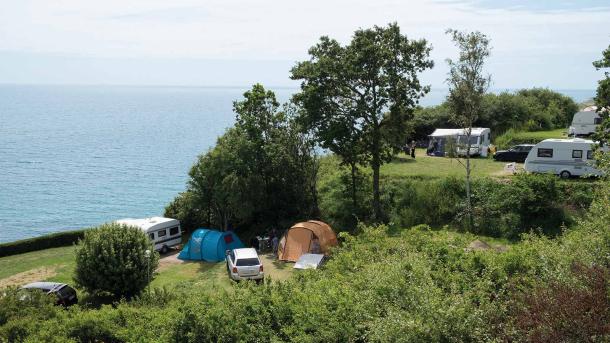 Campingplatz auf Djursland am Meer