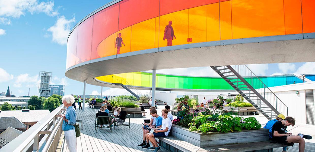 Your rainbow panorama auf dem Dach von ARoS Aarhus Kunstmuseum