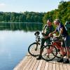 Venner på cykeltur i Silkeborg