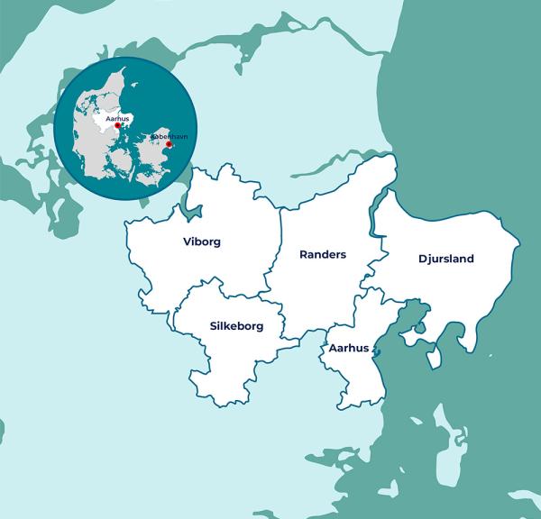 Aarhusregionen kort 2024