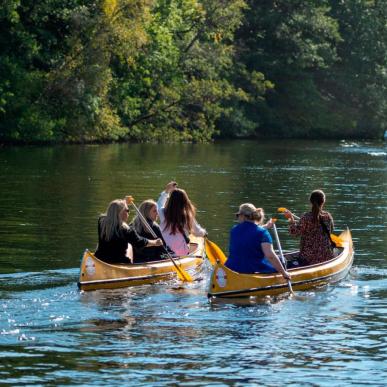 Canoe at Gudenaa near Silkeborg