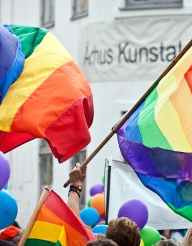 Pride flag i Aarhus
